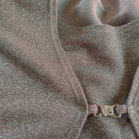 Holiday blouse shimmering silver - Picture 2 of 5